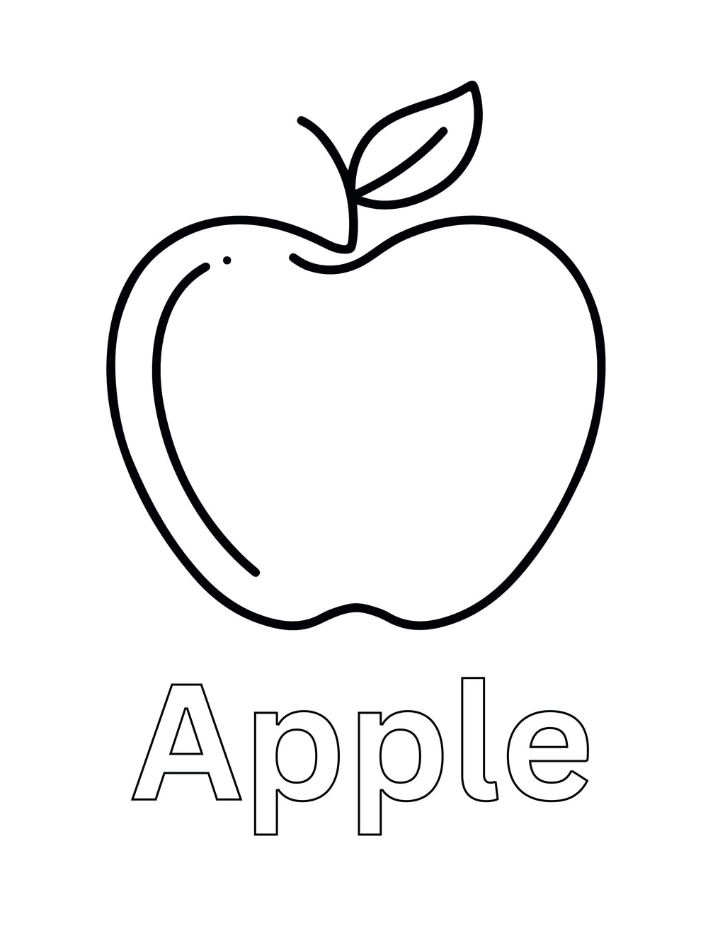 Apple coloring page