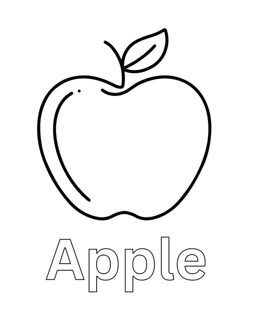 Apple coloring page